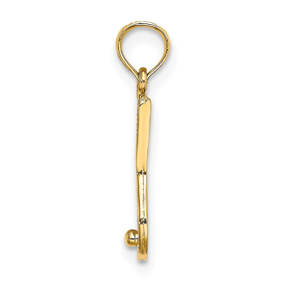 Charlie & Co Jewelry | 14k Solid Polished 3-d Tennis Racquet Charm - Model D1439