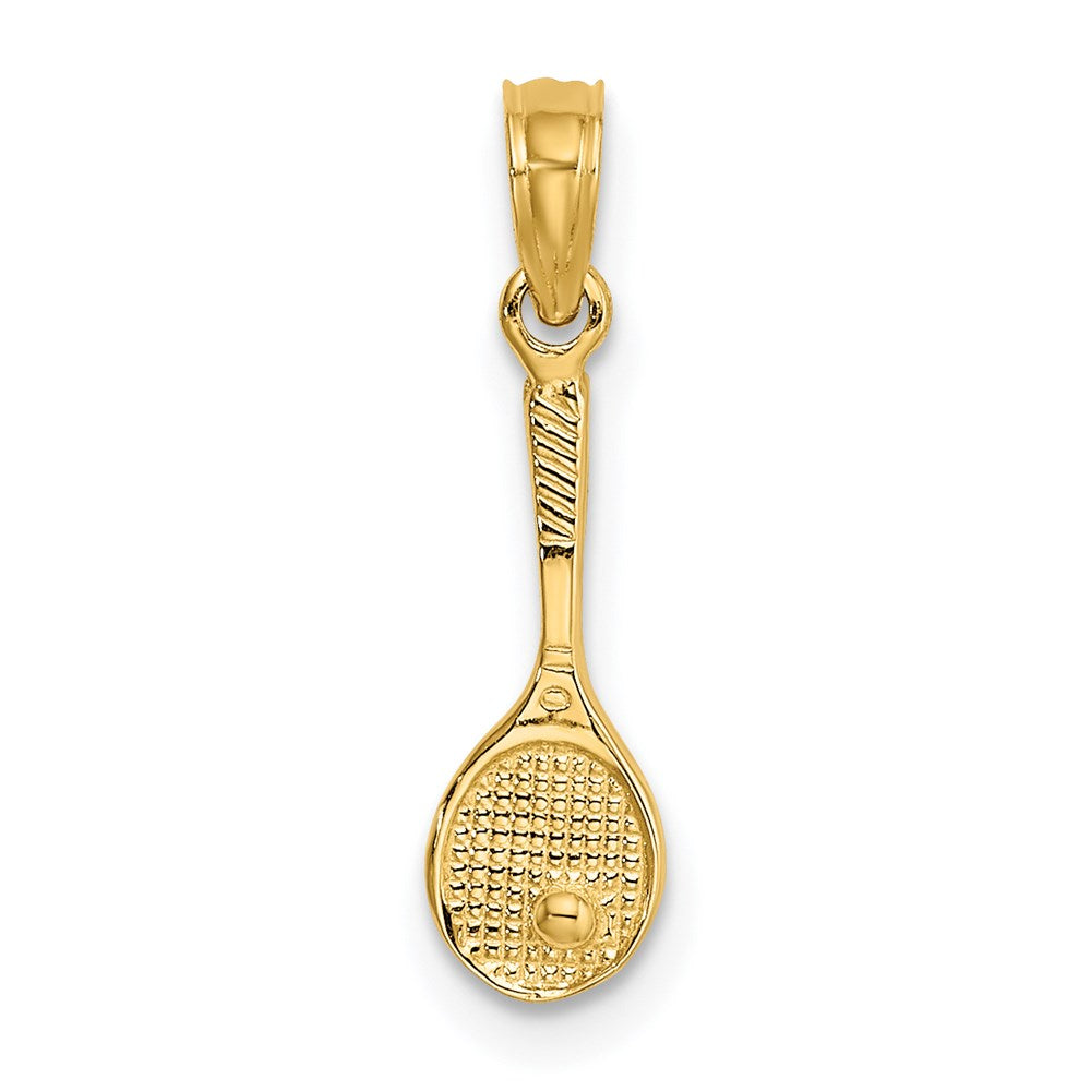 Charlie & Co Jewelry | 14k Solid Polished 3-d Tennis Racquet Charm - Model D1439
