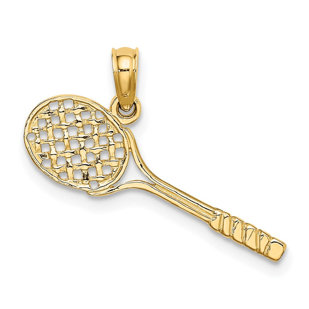 Charlie & Co Jewelry | 14k Solid Polished 3-d Tennis Racquet Charm - Model D1441