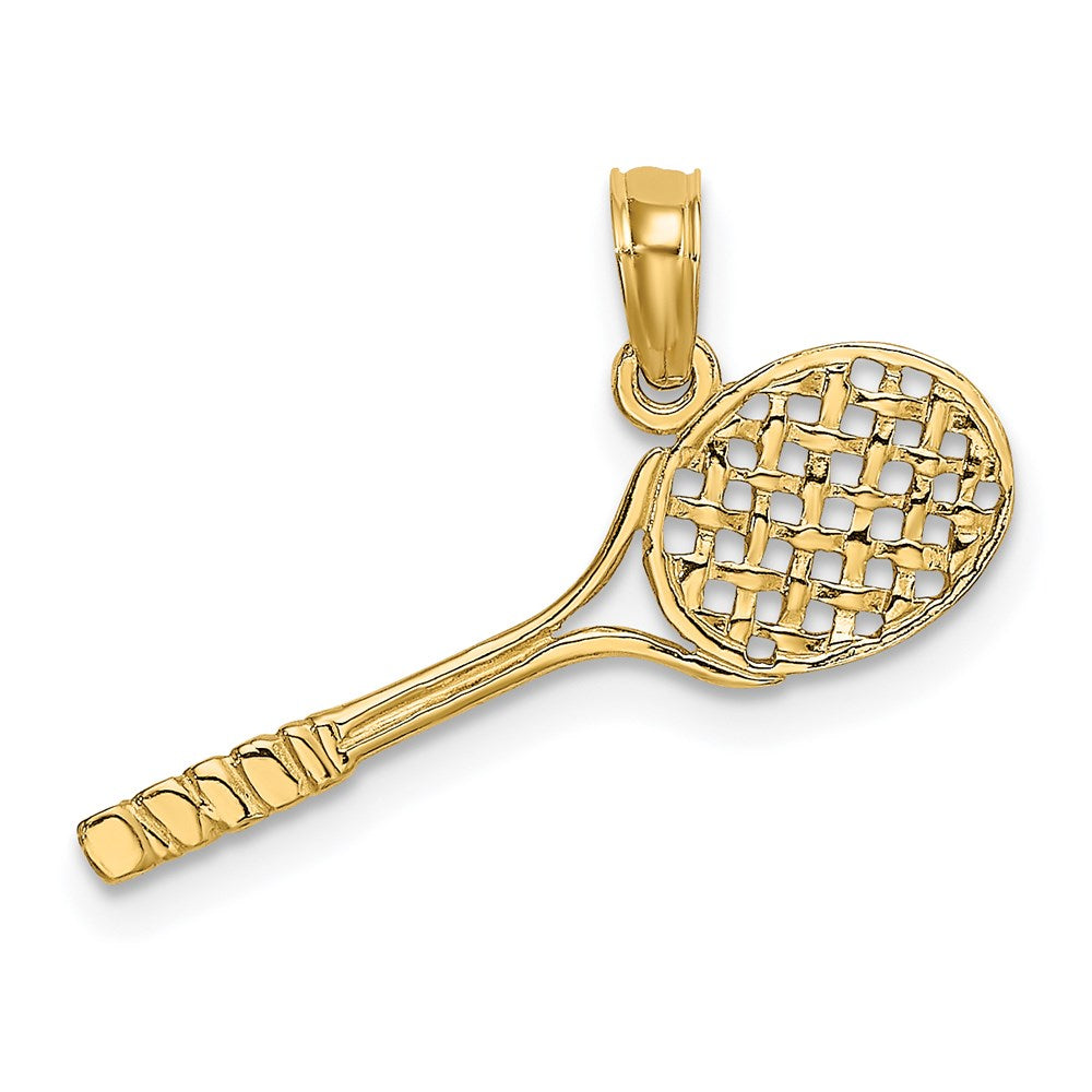 Charlie & Co Jewelry | 14k Solid Polished 3-d Tennis Racquet Charm - Model D1441