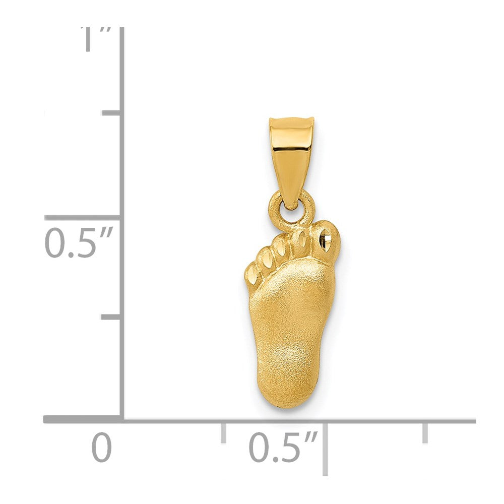 Charlie & Co Jewelry | 14k Diamond-cut Foot Charm - Model D1730