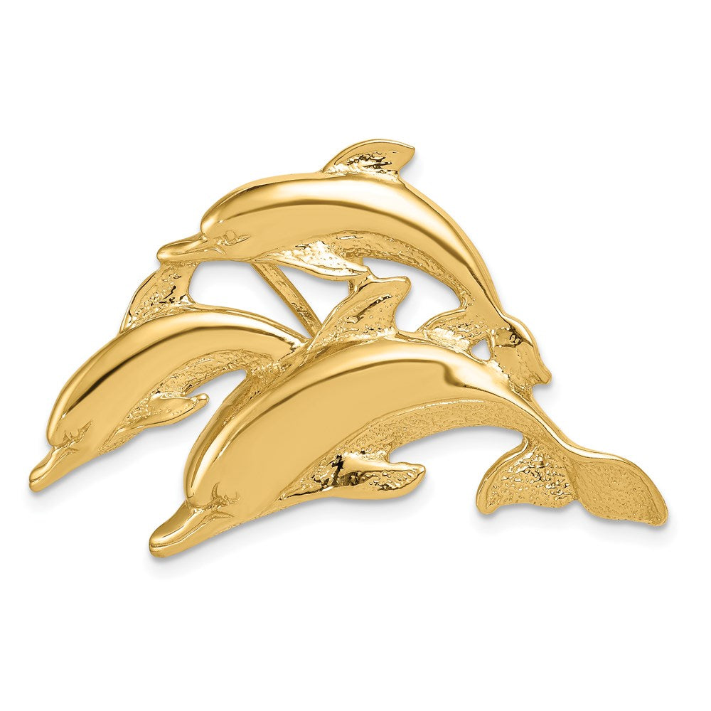 Charlie & Co Jewelry | 14k Triple Dolphin Fits 5mm/8mm Slide - Model D2843