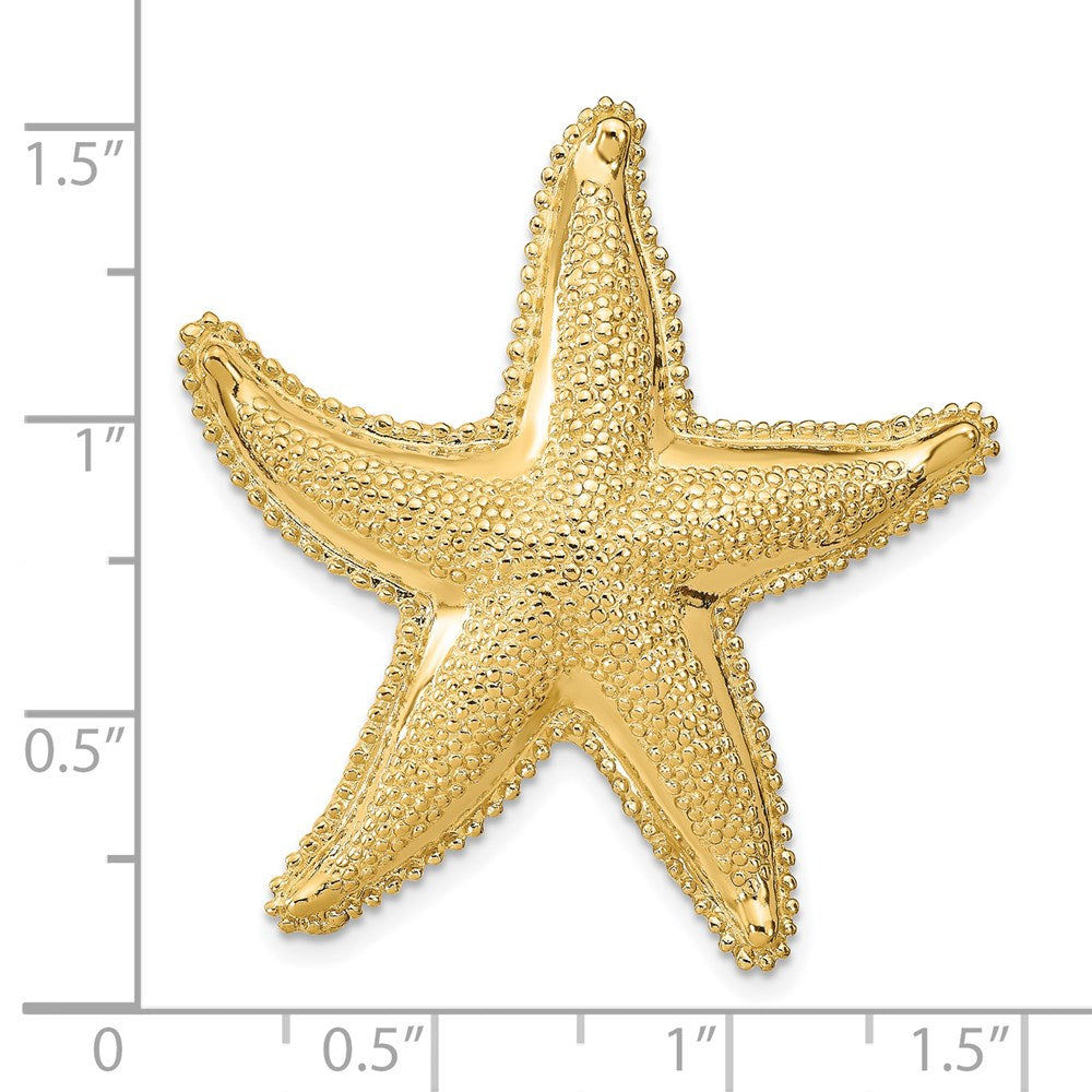 Charlie & Co Jewelry | 14k Textured Fits Up To 6mm And 8mm Starfish Slide - Model D2872