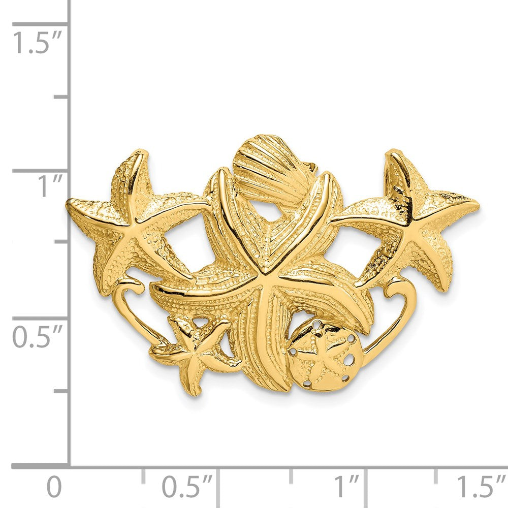Charlie & Co Jewelry | 14k Starfish Cluster Slide - Model D2876