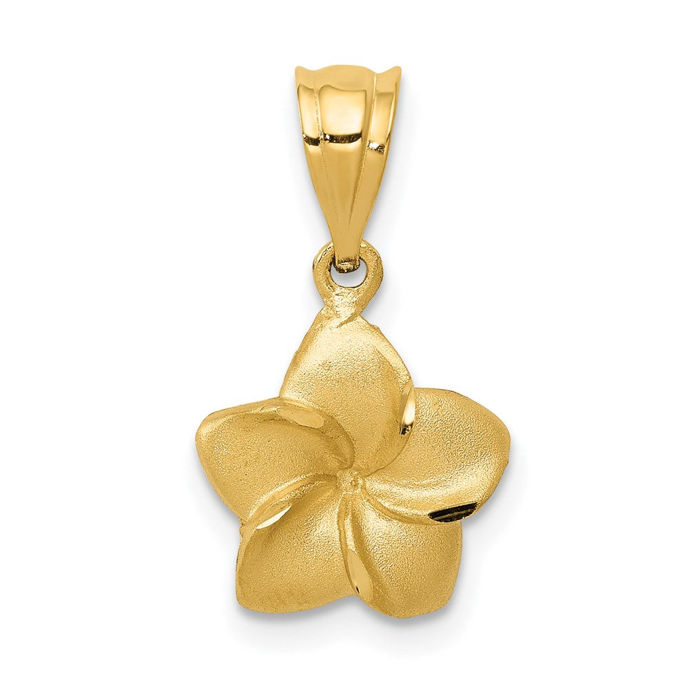 Charlie & Co Jewelry | 14k Plumeria Floral Charm Pendant - Model D330