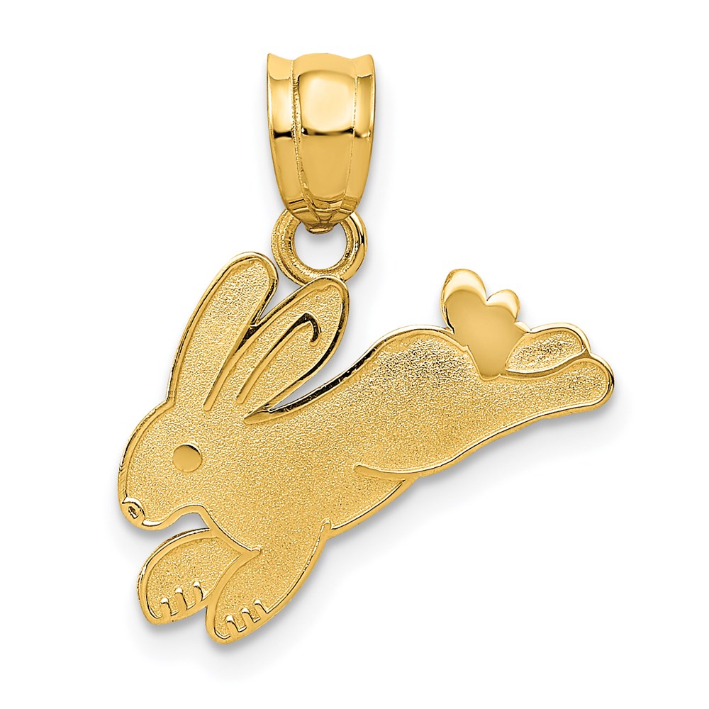 14k Gold Rabbit Necklace Pendant - Charlie & Co. Jewelry