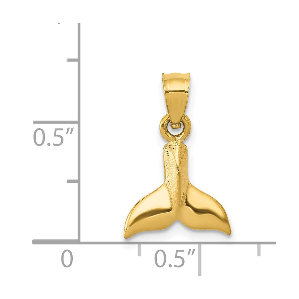 Charlie & Co Jewelry | 14k 3d Whale Tail Pendant - Model D3415