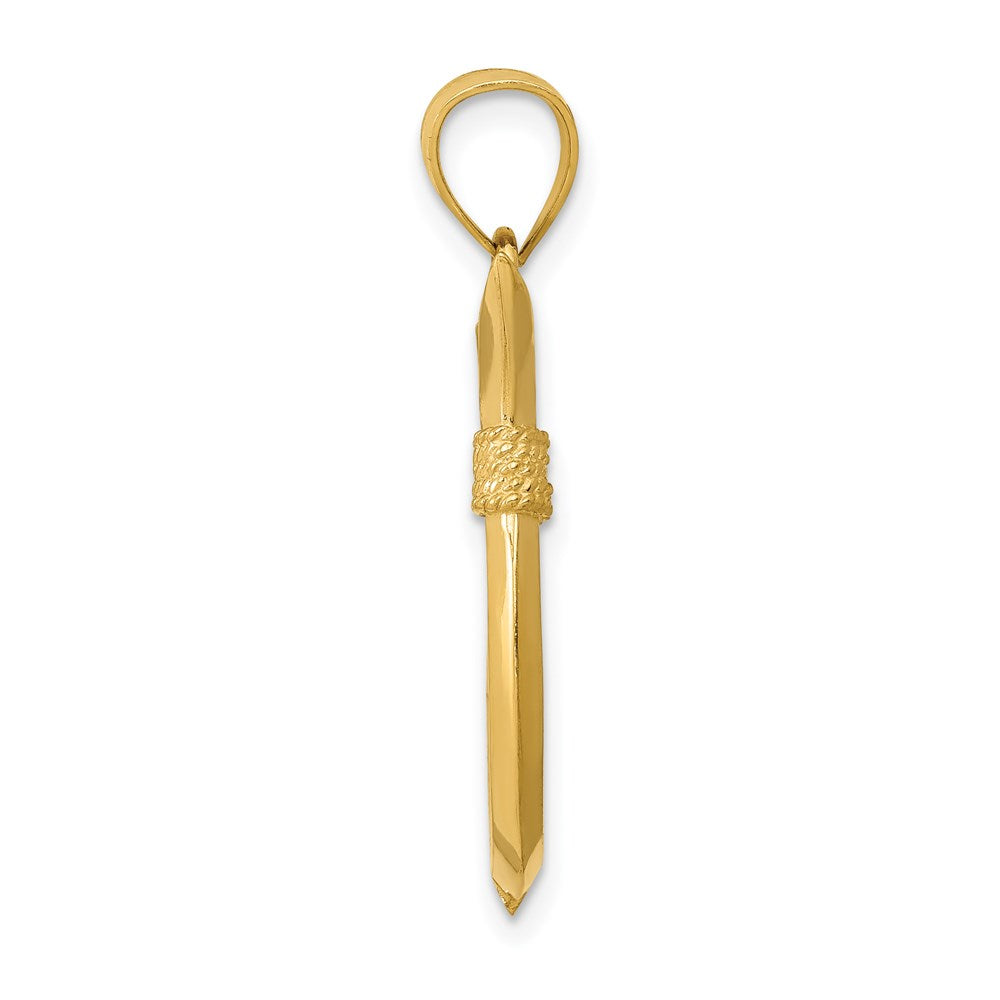 Charlie & Co Jewelry | 14k 3d Whale Tail Hook Pendant - Model D3417