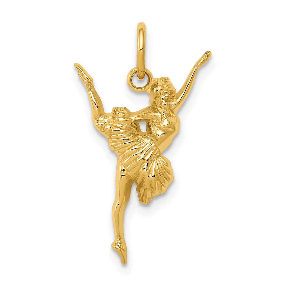14K Gold Ballerina Charm Necklace - Charlie & Co. Jewelry