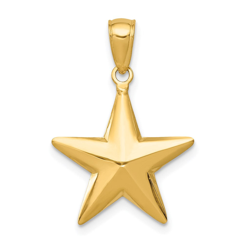 Charlie & Co Jewelry | 14k Polished 3-d Star Pendant - Model D3725