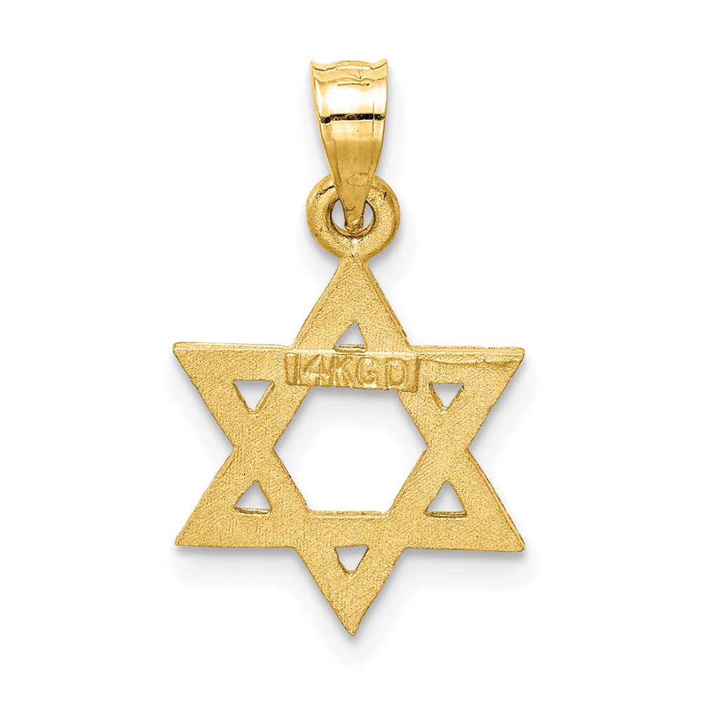 Charlie & Co Jewelry | 14k Solid Satin Star Of David Charm - Model D38