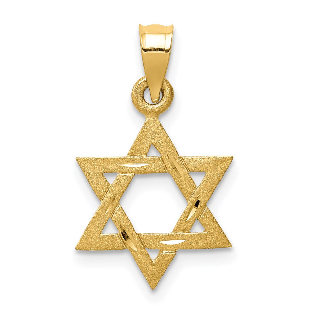 Charlie & Co Jewelry | 14k Solid Satin Star Of David Charm - Model D38