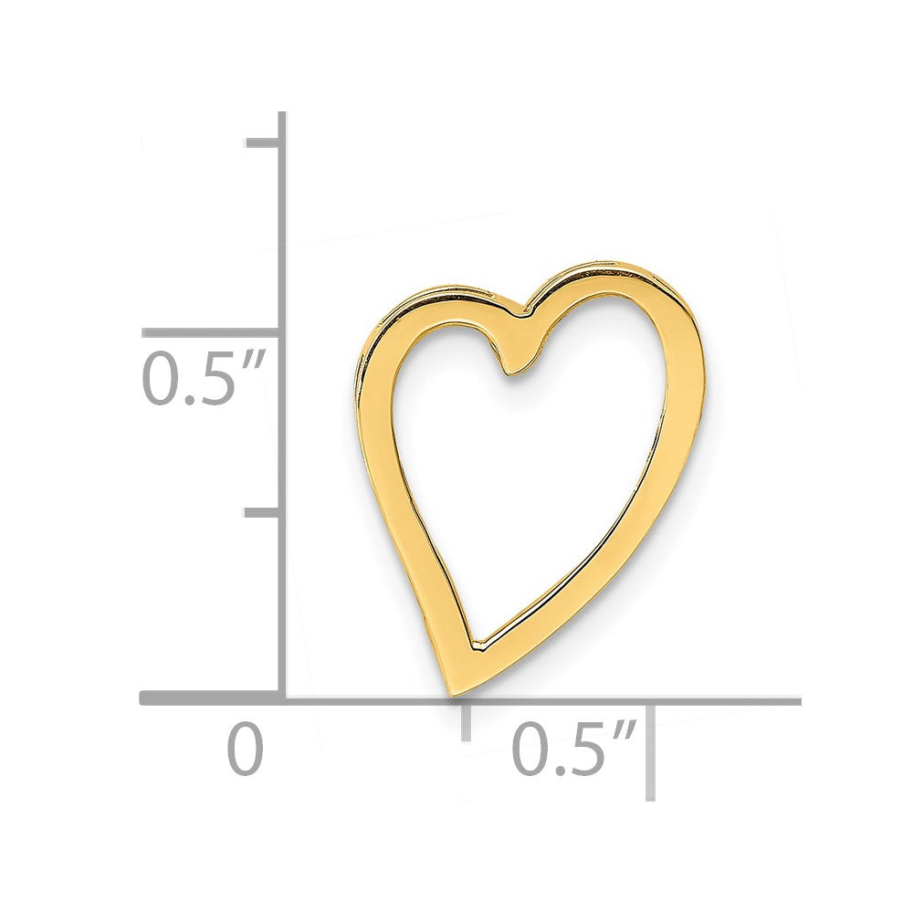 Charlie & Co Jewelry | 14k Polished Heart Chain Slide - Model D3822