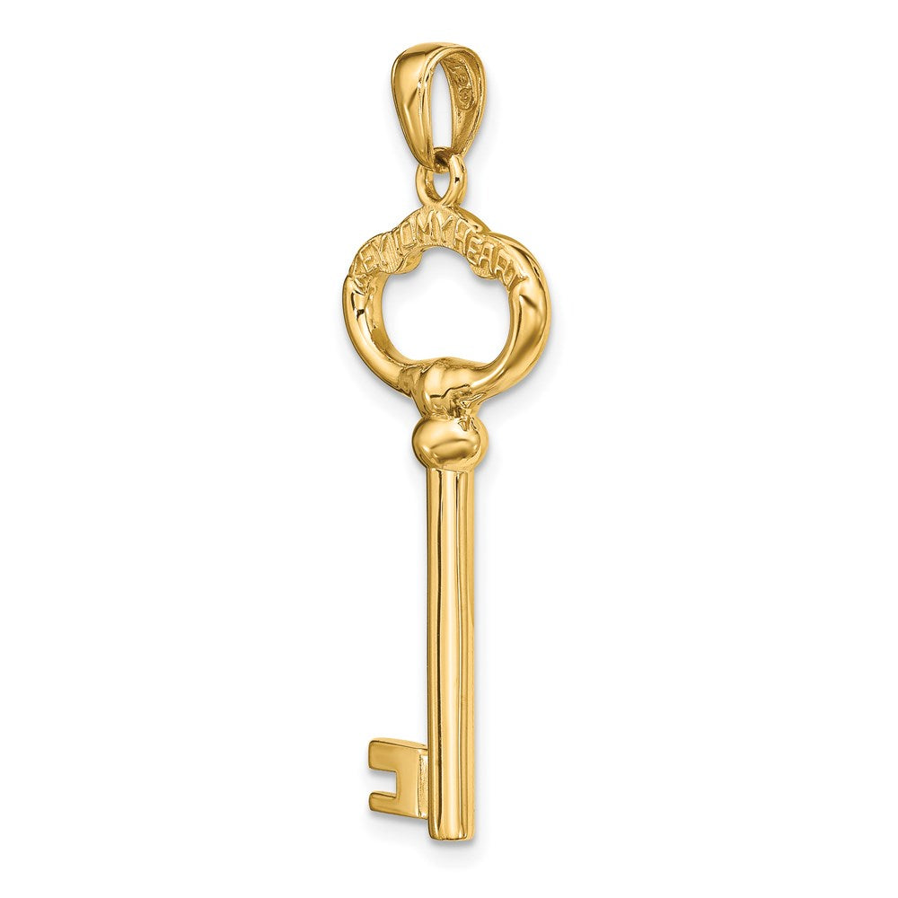 Charlie & Co Jewelry | 14k Polished 3-d Key To My Heart Key Charm - Model D3853