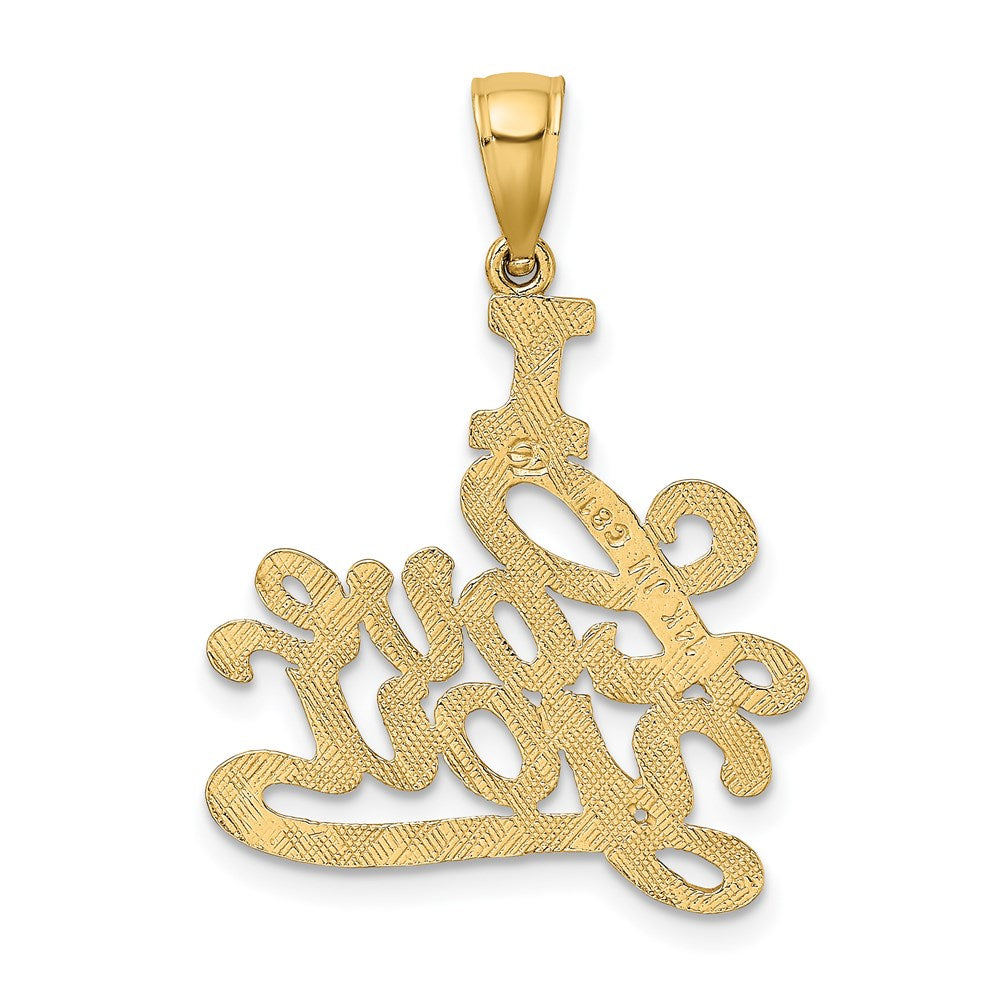Charlie & Co Jewelry | 14k Textured I Love You Charm - Model D3871