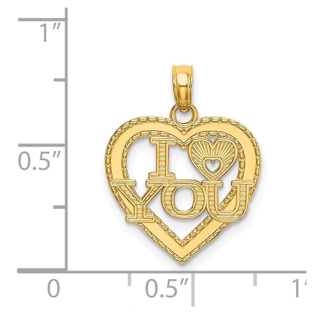 Charlie & Co Jewelry | 14k I Heart You Charm - Model D3874
