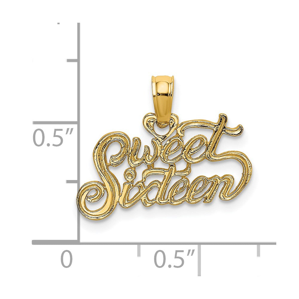 Charlie & Co Jewelry | 14k Sweet Sixteen Charm - Model D3911