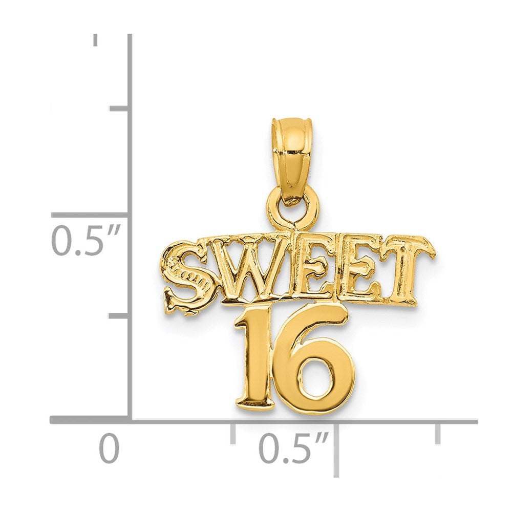 Charlie & Co Jewelry | 14k Sweet 16 Pendant - Model D3912