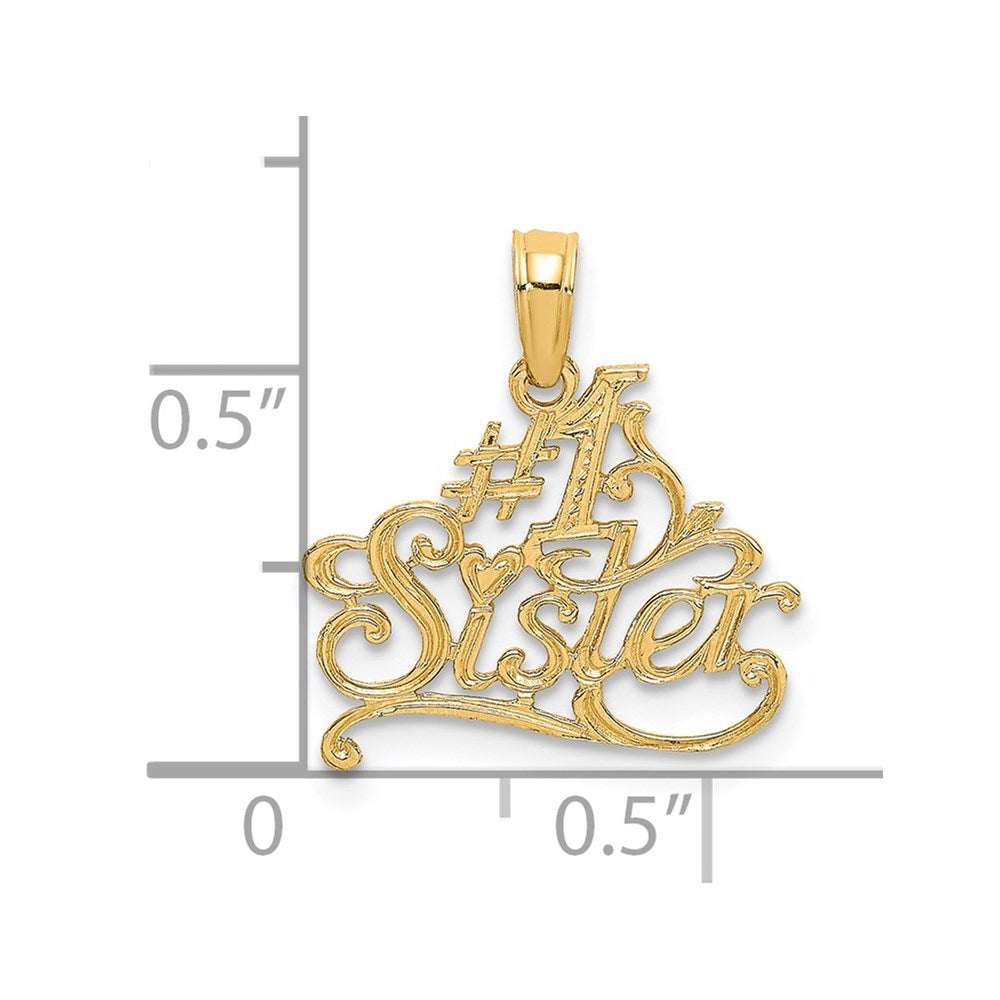 Charlie & Co Jewelry | 14k #1 Sister Charm - Model D3972
