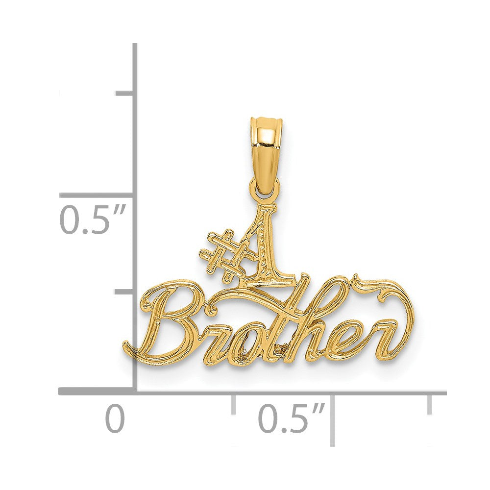 Charlie & Co Jewelry | 14k #1 Brother Charm - Model D3982