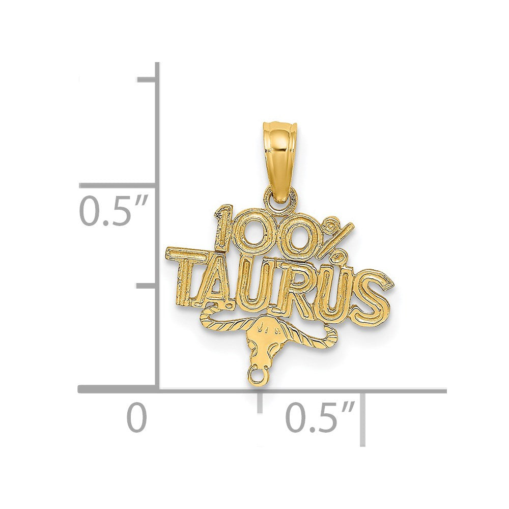 Gold 100% TAURUS Small Zodiac Charm Model-D4055 - Charlie & Co. Jewelry