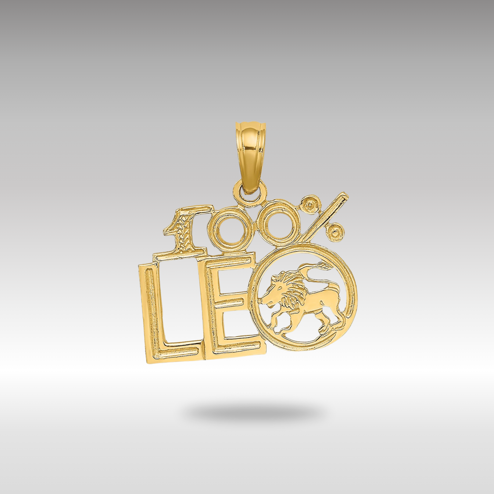 Gold 100% LEO Lion Small Zodiac Charm Necklace Model-D4058