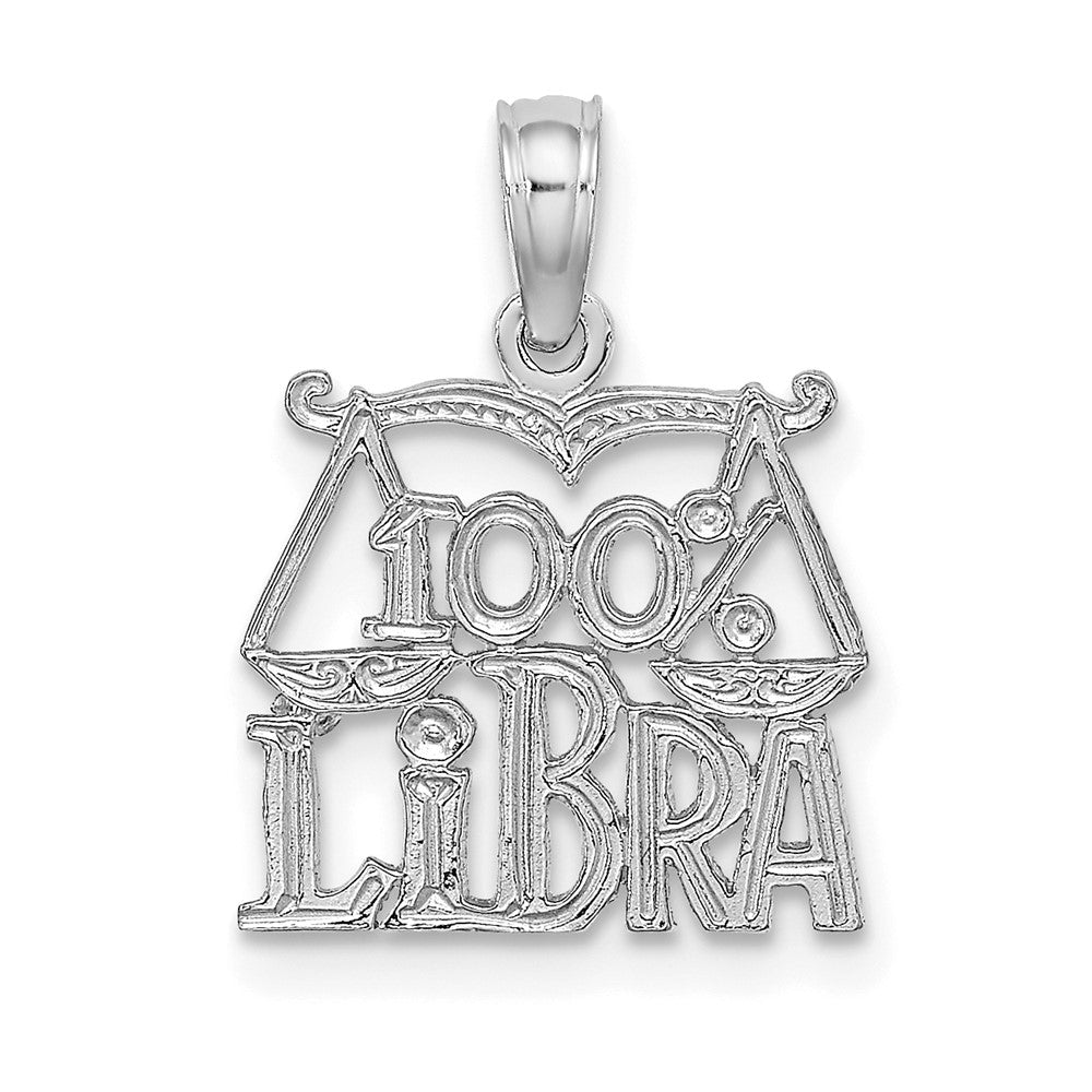 White Gold 100% LIBRA Small Zodiac Charm Model-D4060W - Charlie & Co. Jewelry