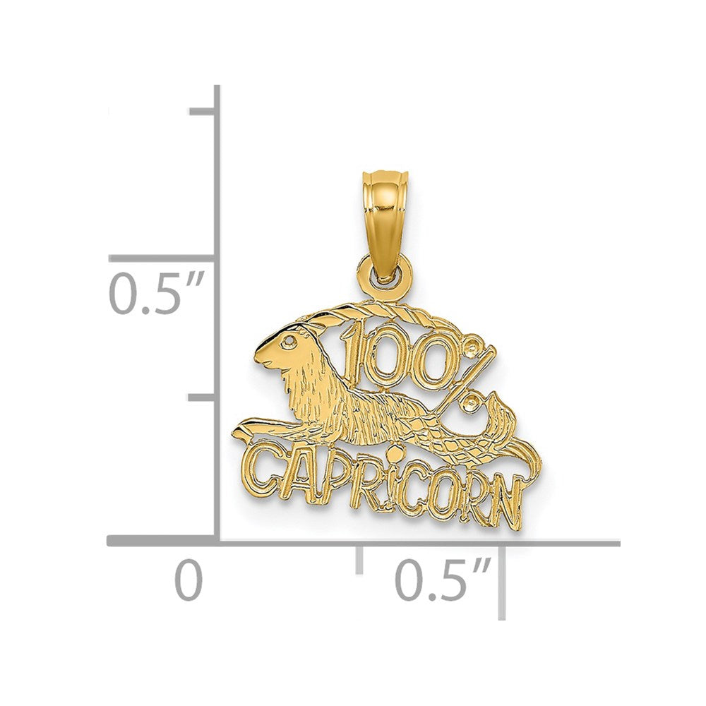 Gold 100% CAPRICORN Small Zodiac Charm Model-D4063 - Charlie & Co. Jewelry