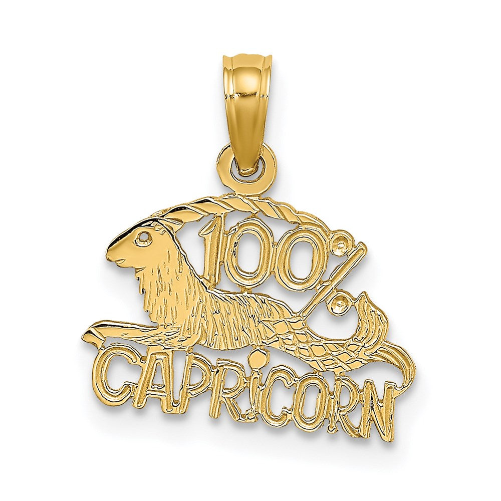 Gold 100% CAPRICORN Small Zodiac Charm Model-D4063 - Charlie & Co. Jewelry