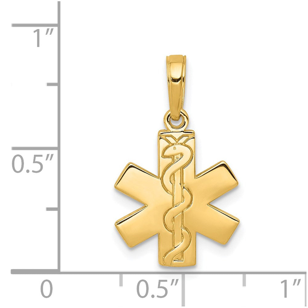 Charlie & Co Jewelry | 14k Paramedic/emt Symbol Pendant - Model D4072