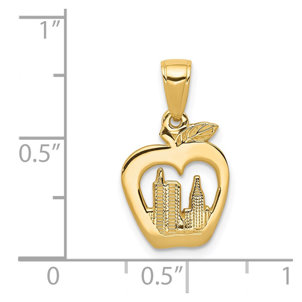 Charlie & Co Jewelry | 14k New York Skyline In Apple Pendant - Model D4083