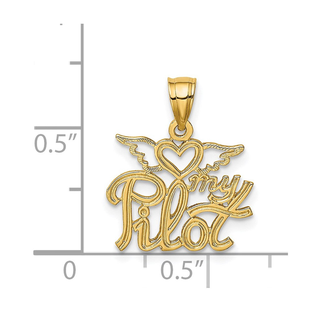 Charlie & Co Jewelry | 14k Heart My Pilot Charm - Model D4084
