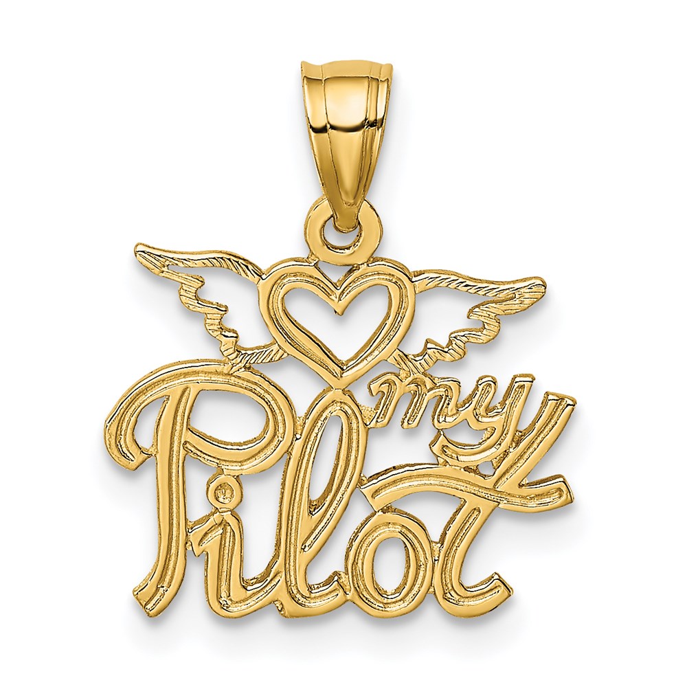 Charlie & Co Jewelry | 14k Heart My Pilot Charm - Model D4084
