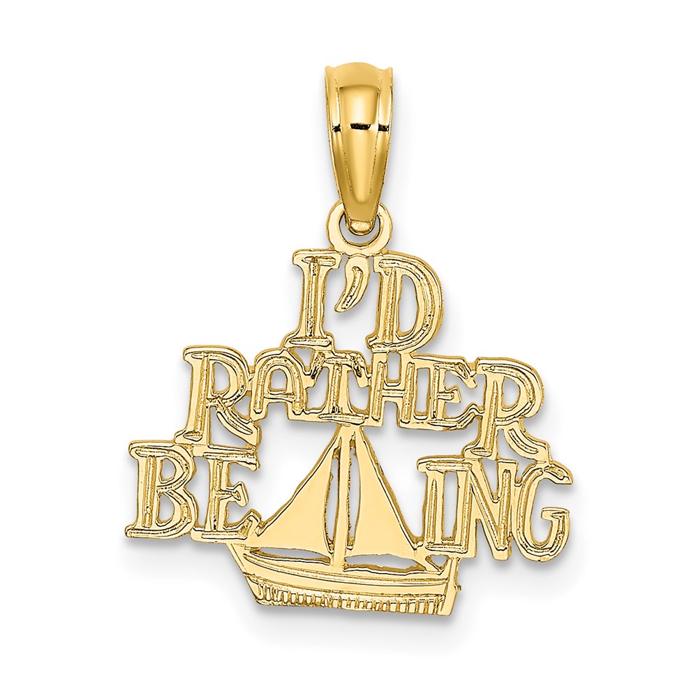 Charlie & Co Jewelry | 14k I'd Rather Be Sailing Charm - Model D4150