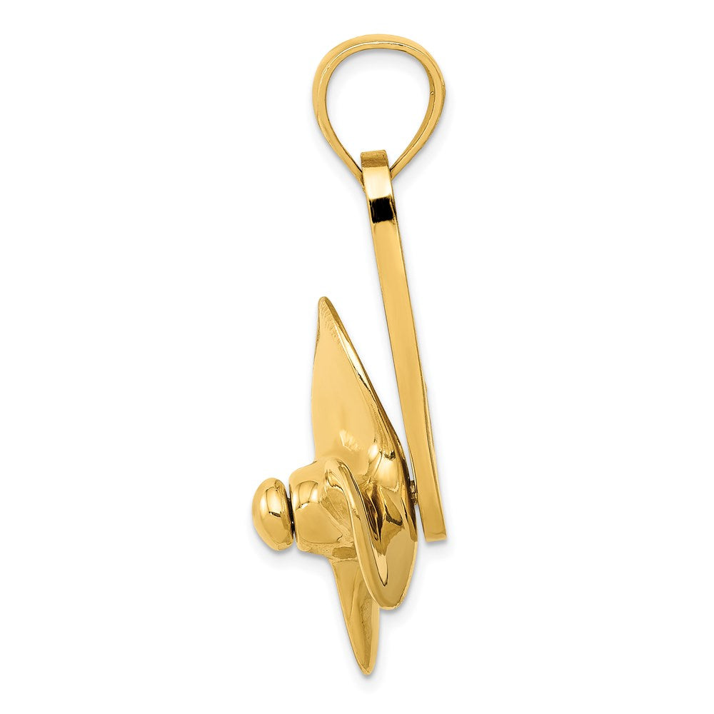 Charlie & Co Jewelry | 14k Moveable 3 Blade Propeller Pendant - Model D4161