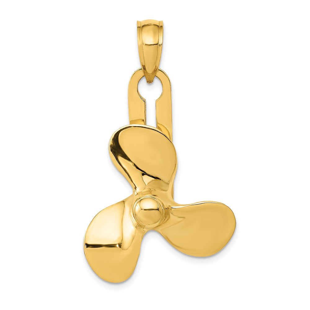 Charlie & Co Jewelry | 14k Moveable 3 Blade Propeller Pendant - Model D4161