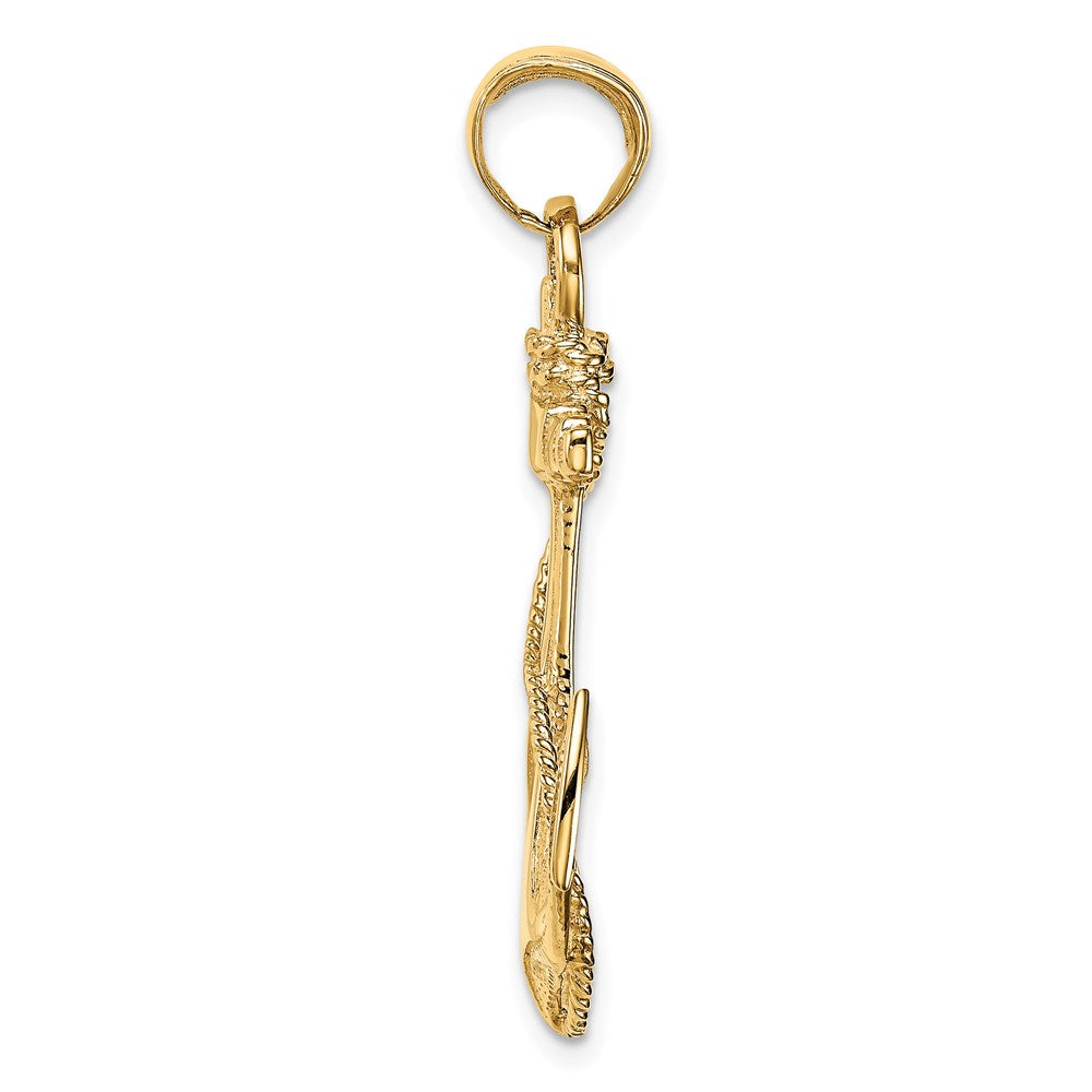 Charlie & Co Jewelry | 14k 2-d Anchor With Rope Pendant - Model D4165