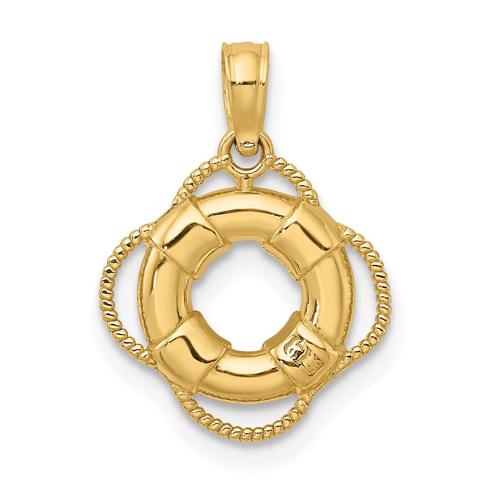 Charlie & Co Jewelry | 14k 3d Lifesaver Charm - Model D4170