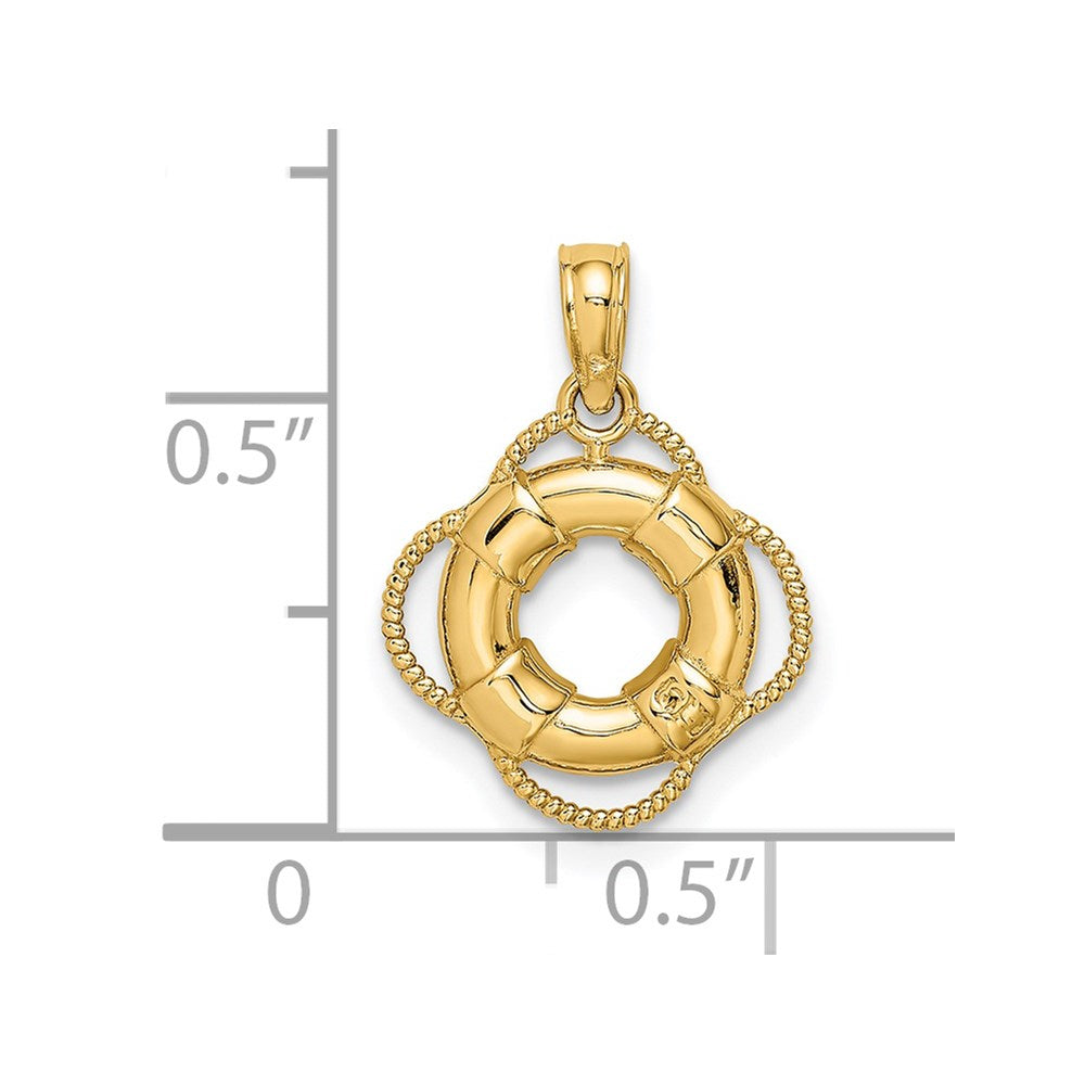 Charlie & Co Jewelry | 14k 3d Lifesaver Charm - Model D4170
