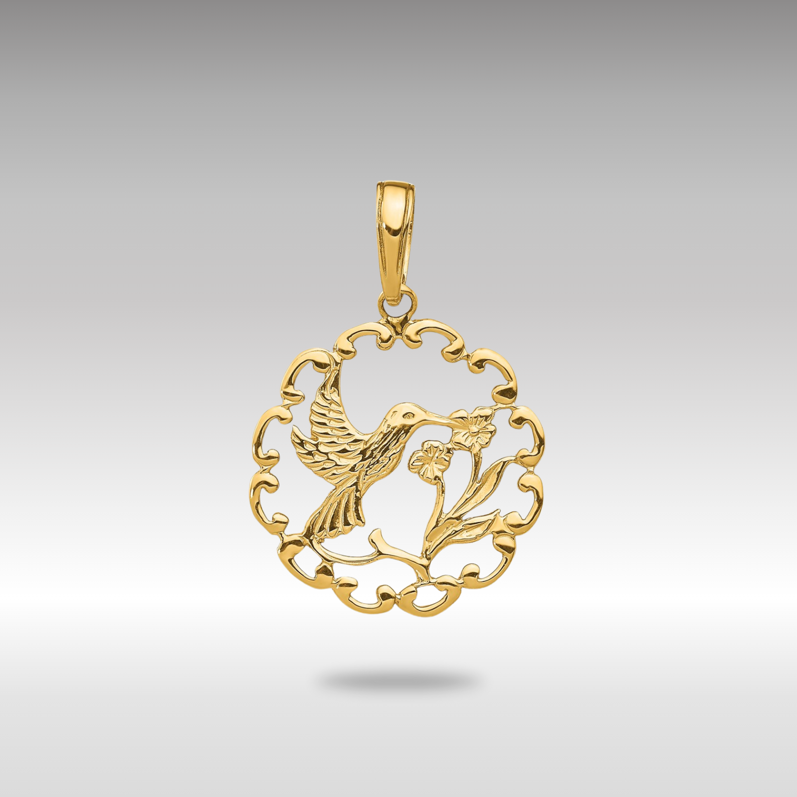 Gold Hummingbird Pendant Necklace - Charlie & Co. Jewelry