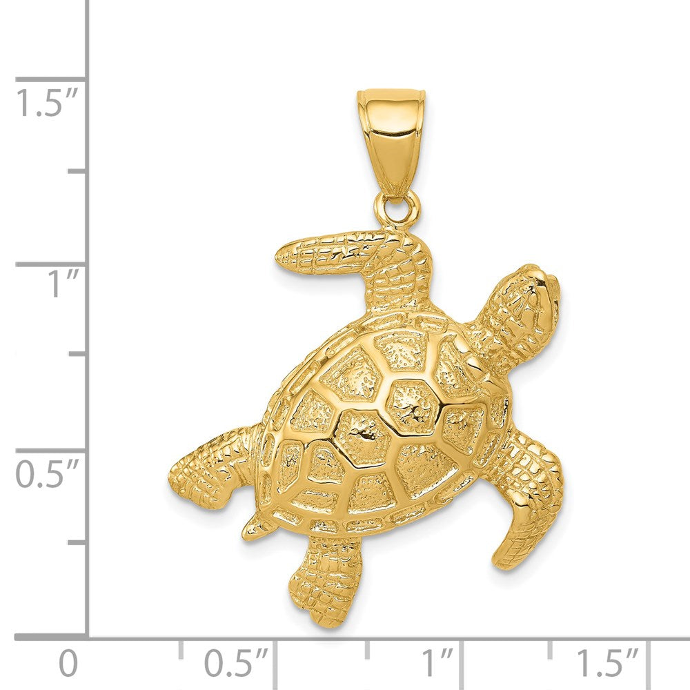 Charlie & Co Jewelry | 14k Sea Turtle Pendant - Model D4221