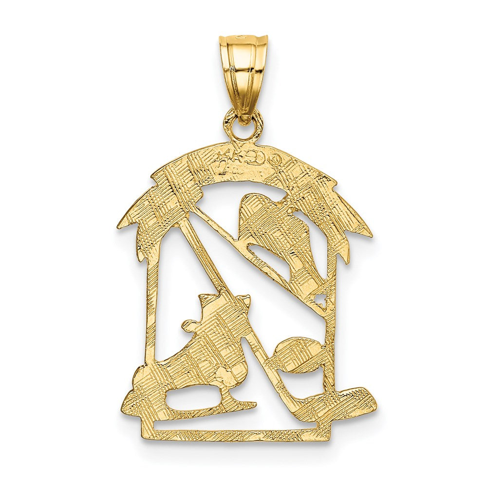 Charlie & Co Jewelry | 14k Hockey Story Framed Charm - Model D4277