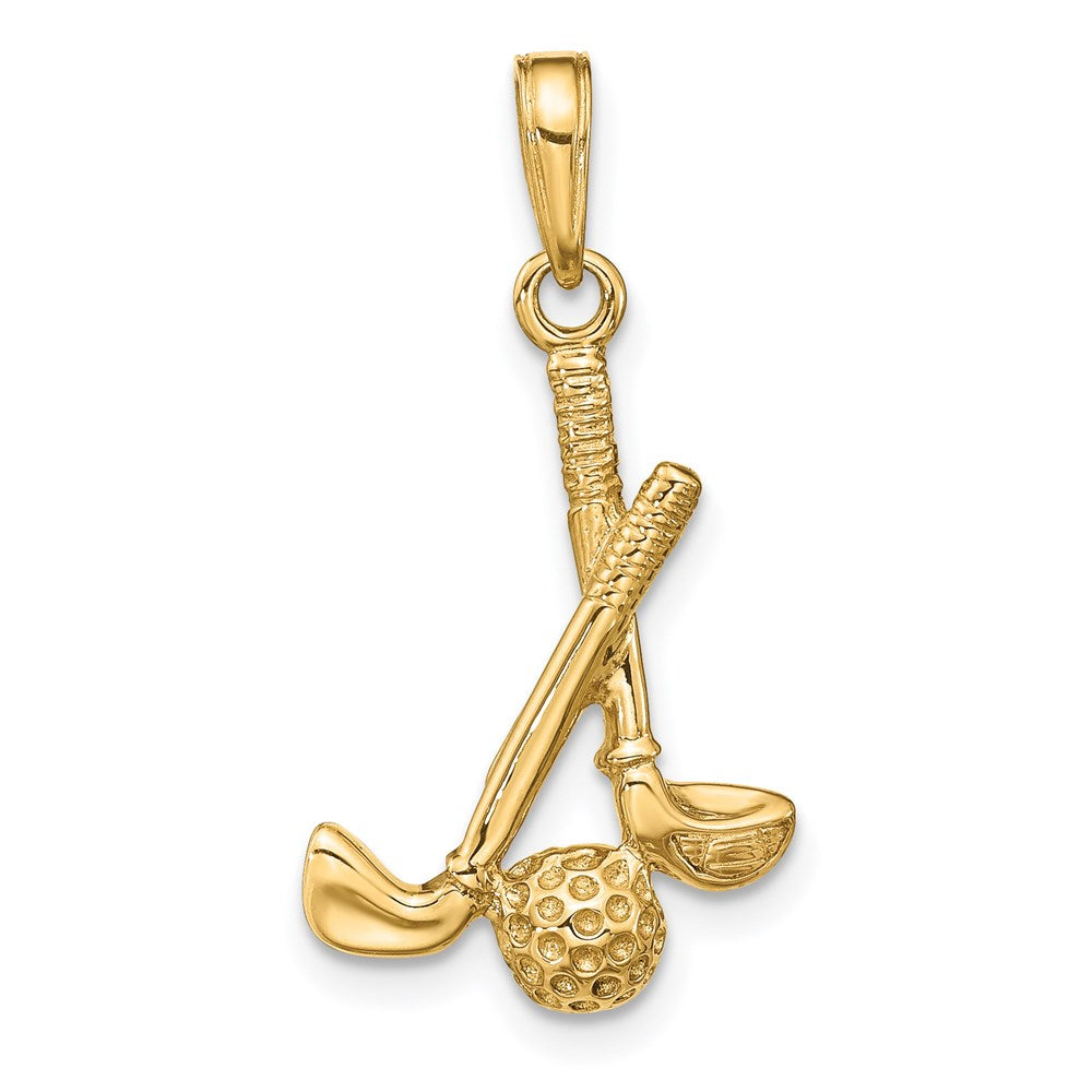 Charlie & Co Jewelry | 14k 3-d Clubs And Ball Pendant - Model D4281