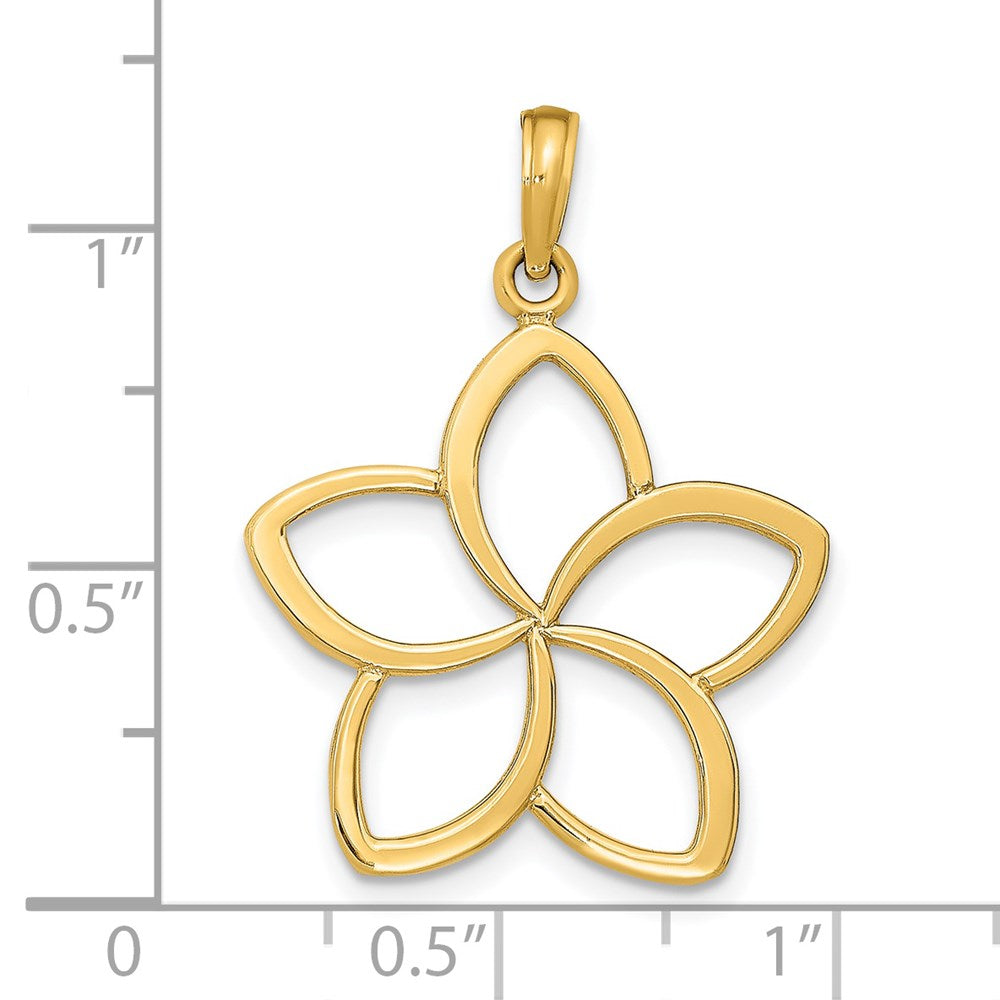 Charlie & Co Jewelry | 14k Polished Cut Out Flower Pendant - Model D4376