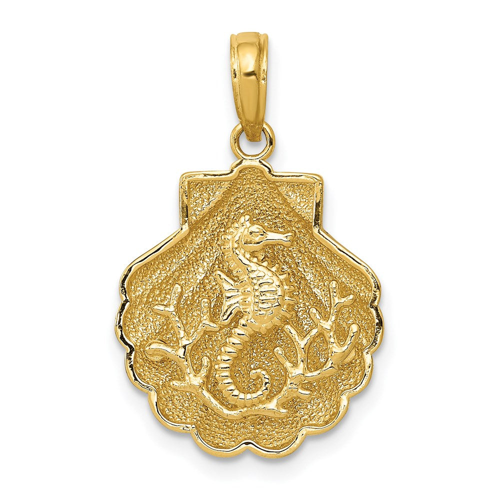 Charlie & Co Jewelry | 14k Seahorse In A Shell Pendant - Model D4396