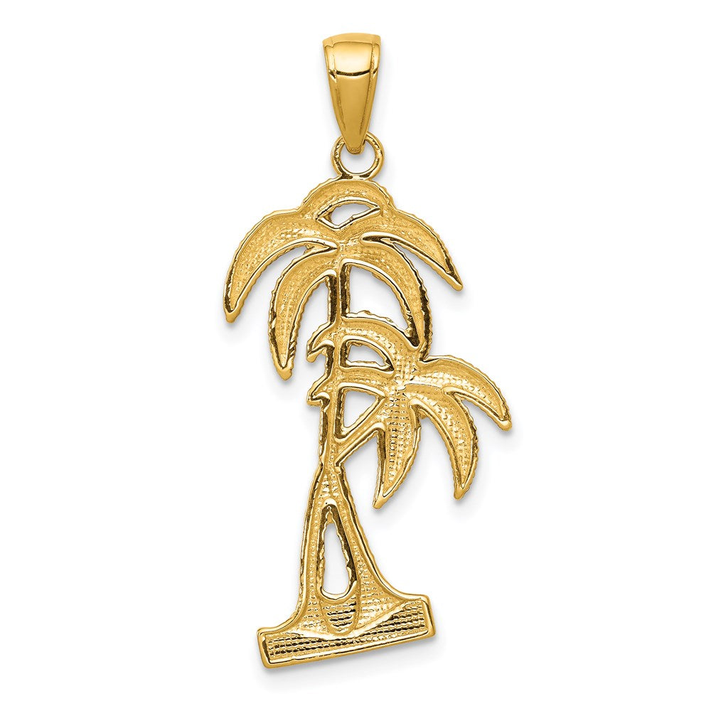 Charlie & Co Jewelry | 14k Polished / Textured Palm Trees Pendant - Model D4406