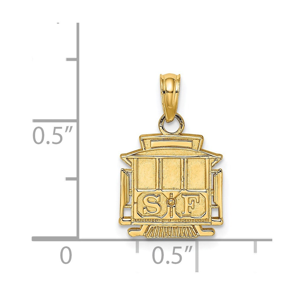 Charlie & Co Jewelry | 14k Polished Sf Cable Car Charm - Model D4407