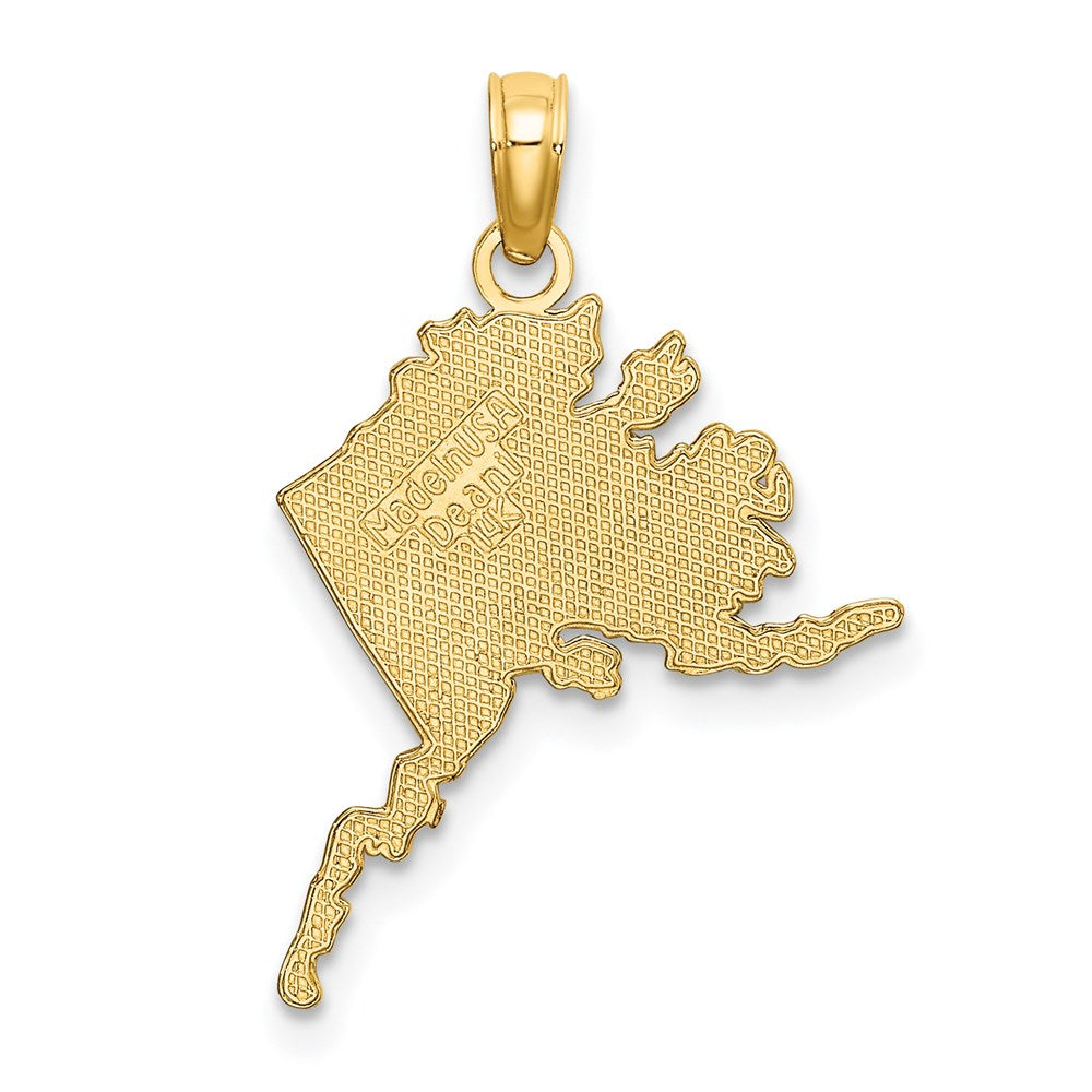 Charlie & Co Jewelry | 14k Polished/textured Alaska Map Charm - Model D4409