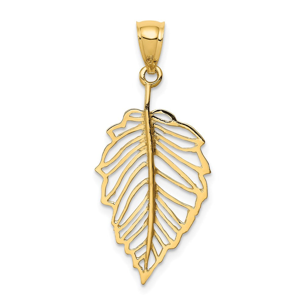 Charlie & Co Jewelry | 14k Polished Leaf Pendant - Model D4453