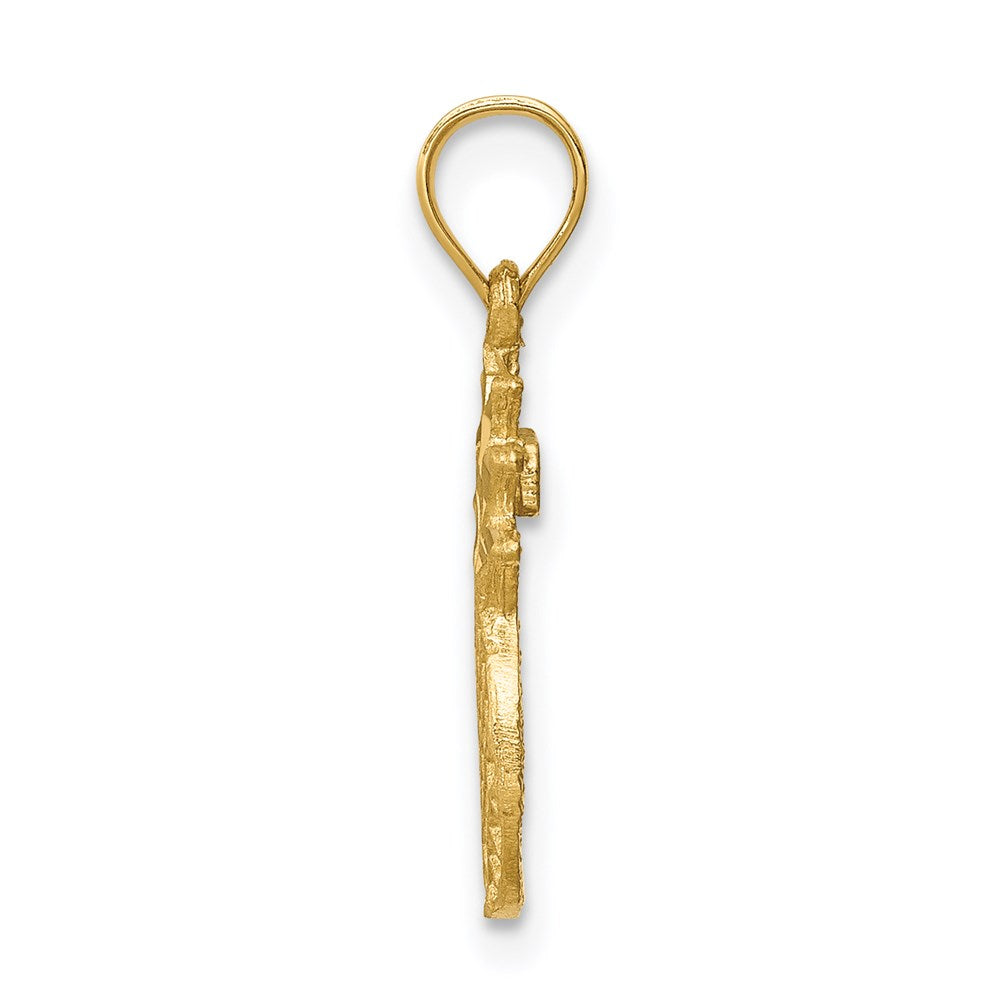 Charlie & Co Jewelry | 14k Brushed & Diamond-cut Pineapple Pendant - Model D4538